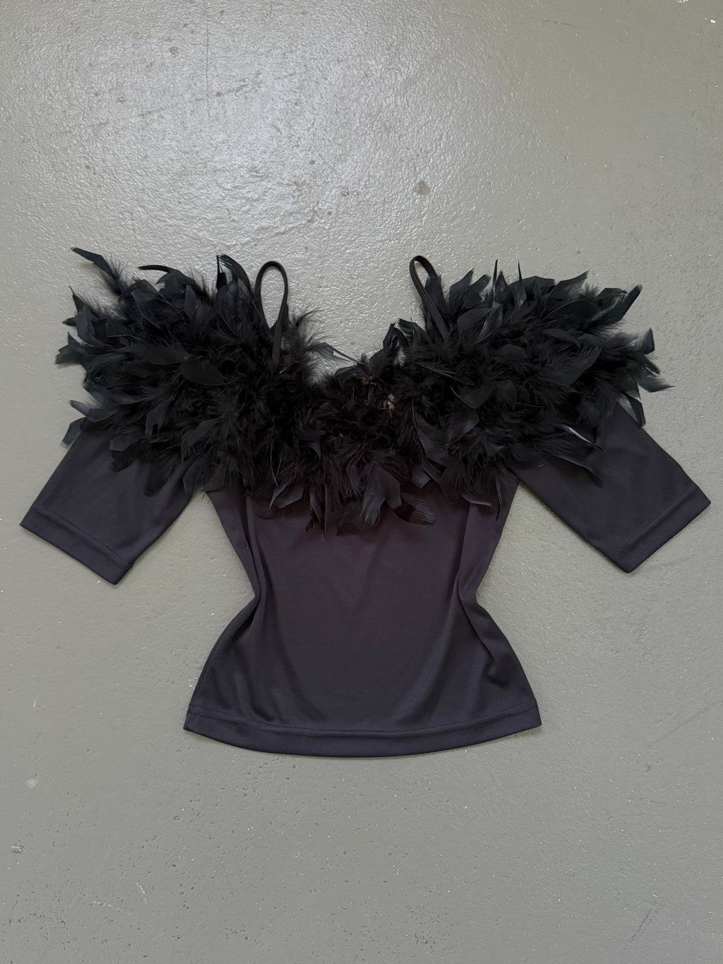 Vintage feather top
