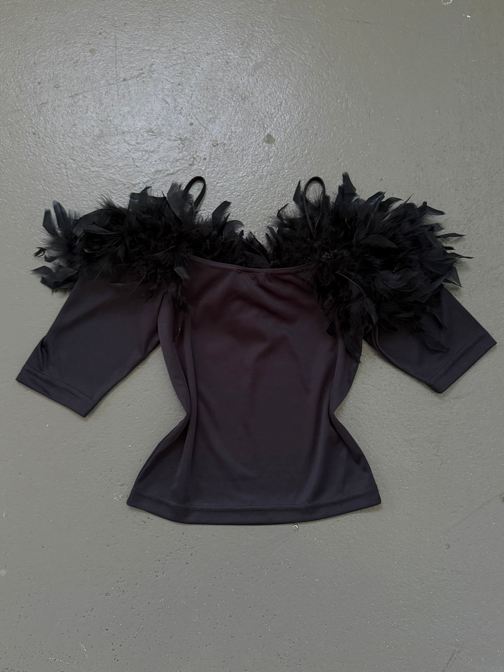 Vintage feather top
