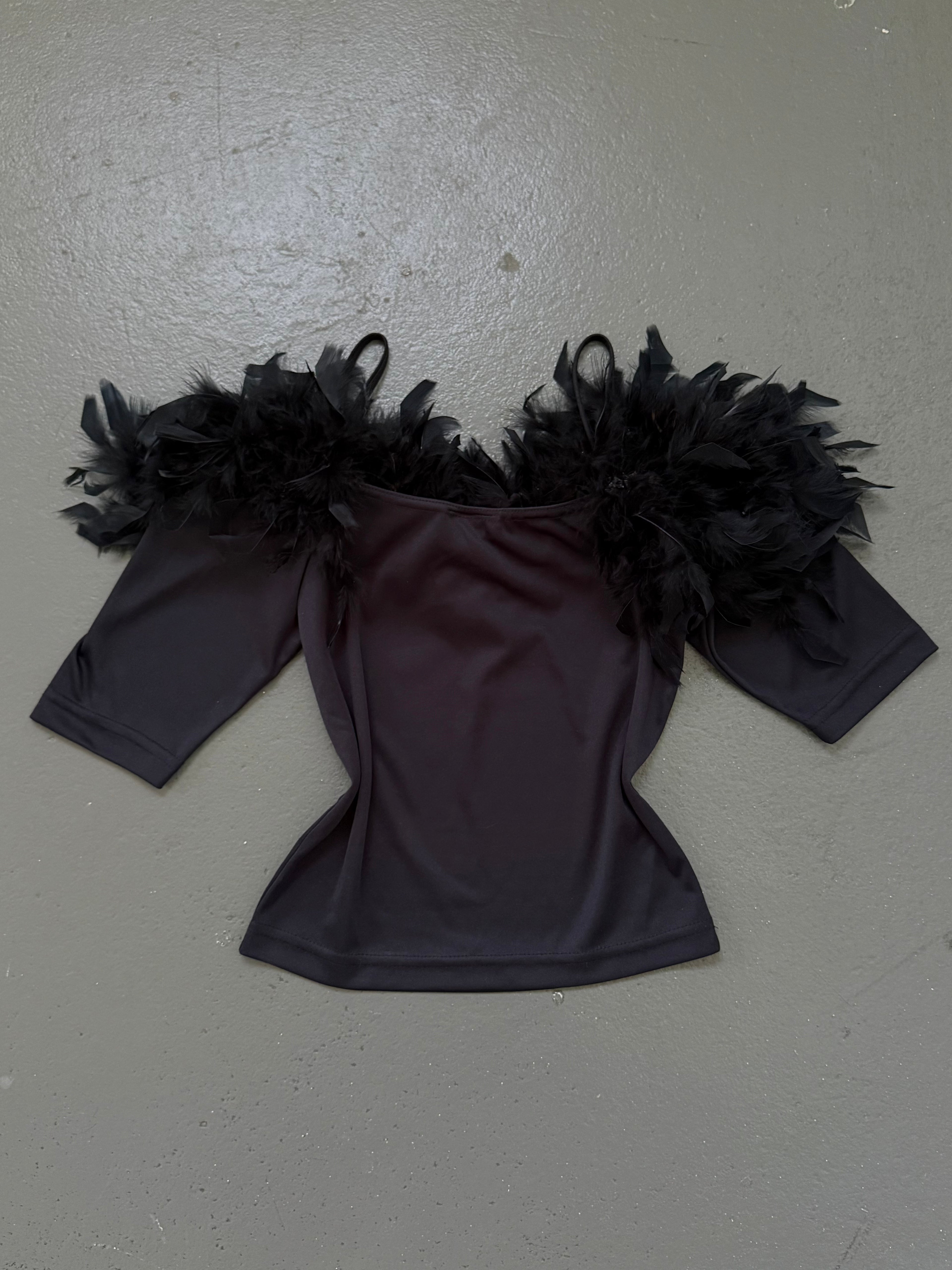 Vintage feather top