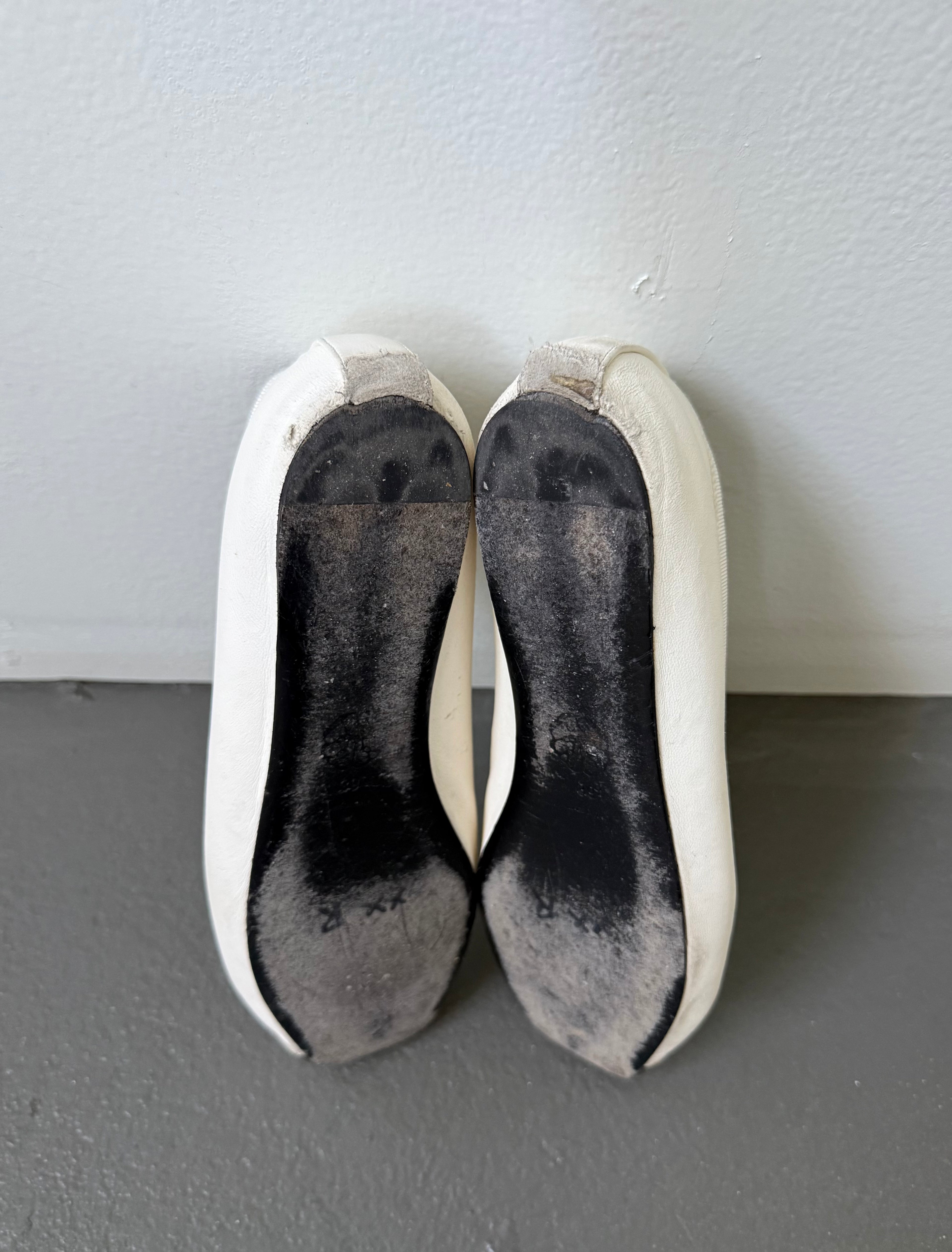 Alexander McQueen metal toecap flats