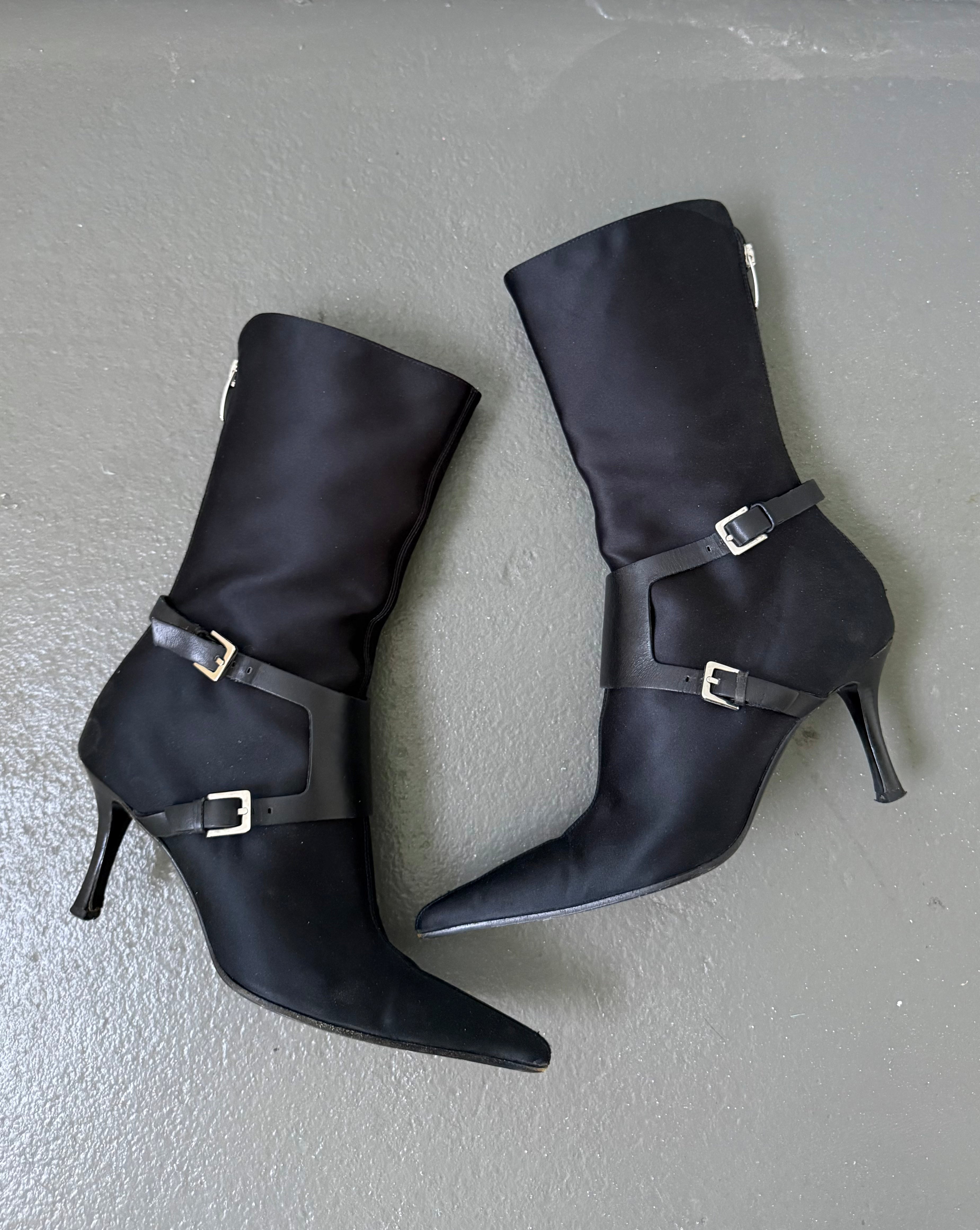 Sergio Rossi buckle heeled boots