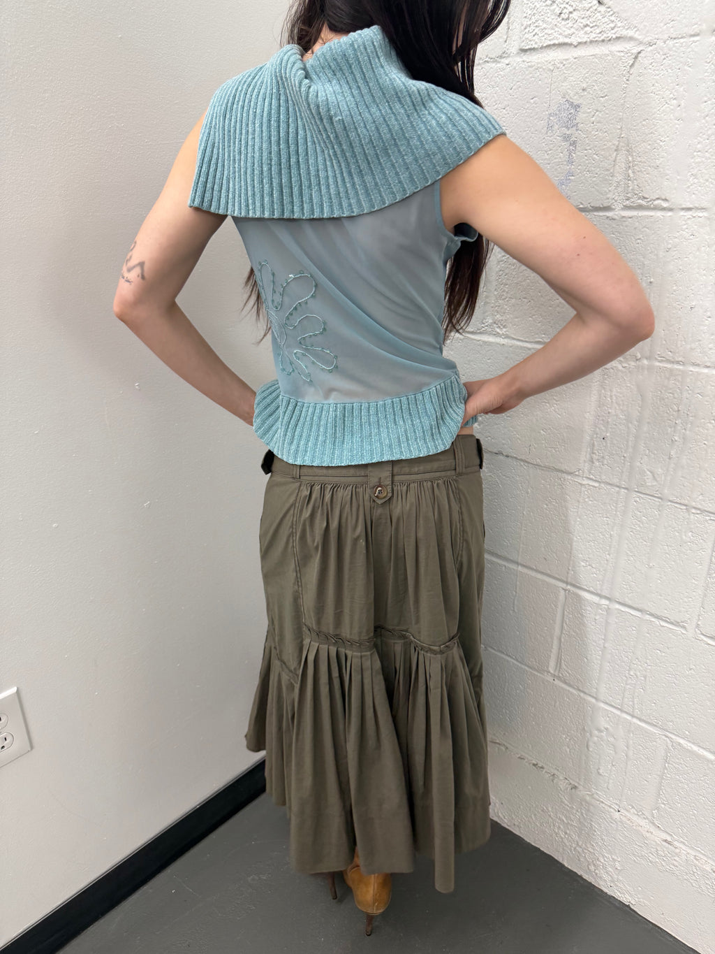 Vintage mock neck top