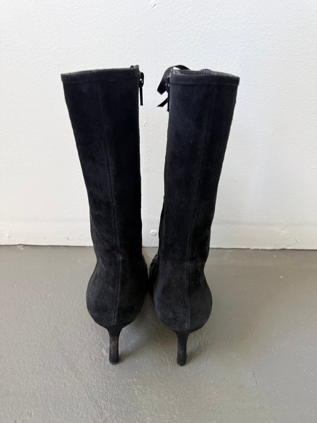 Vintage lace detail boots