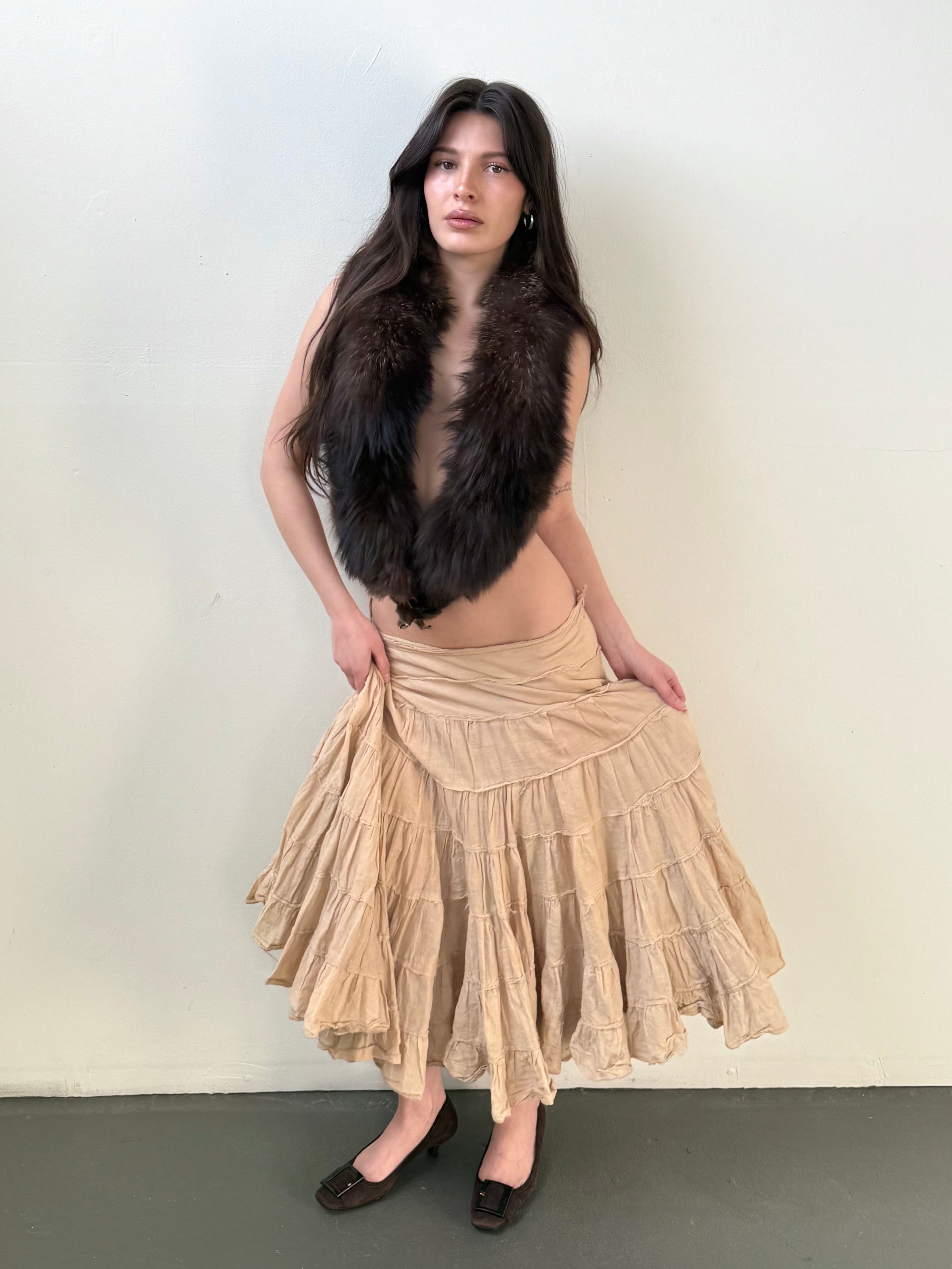 Rampage tiered maxi skirt