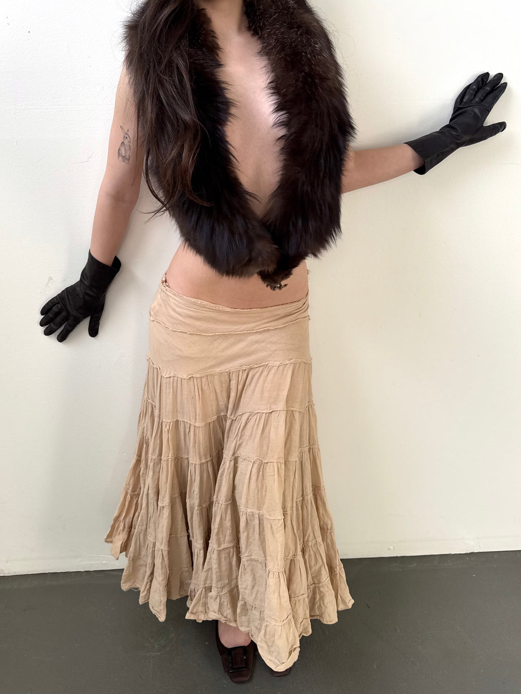 Rampage tiered maxi skirt