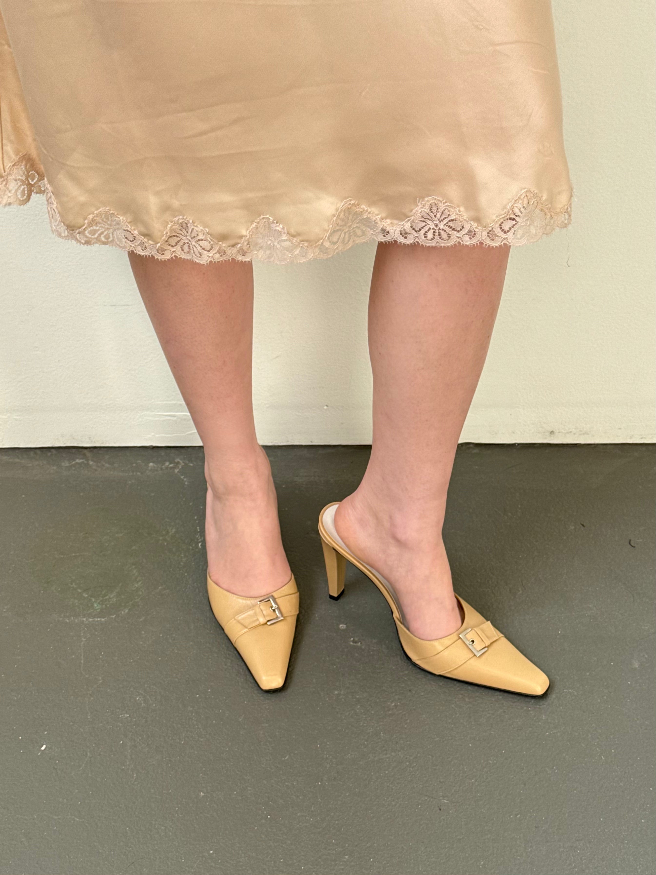 Vintage buckle heels