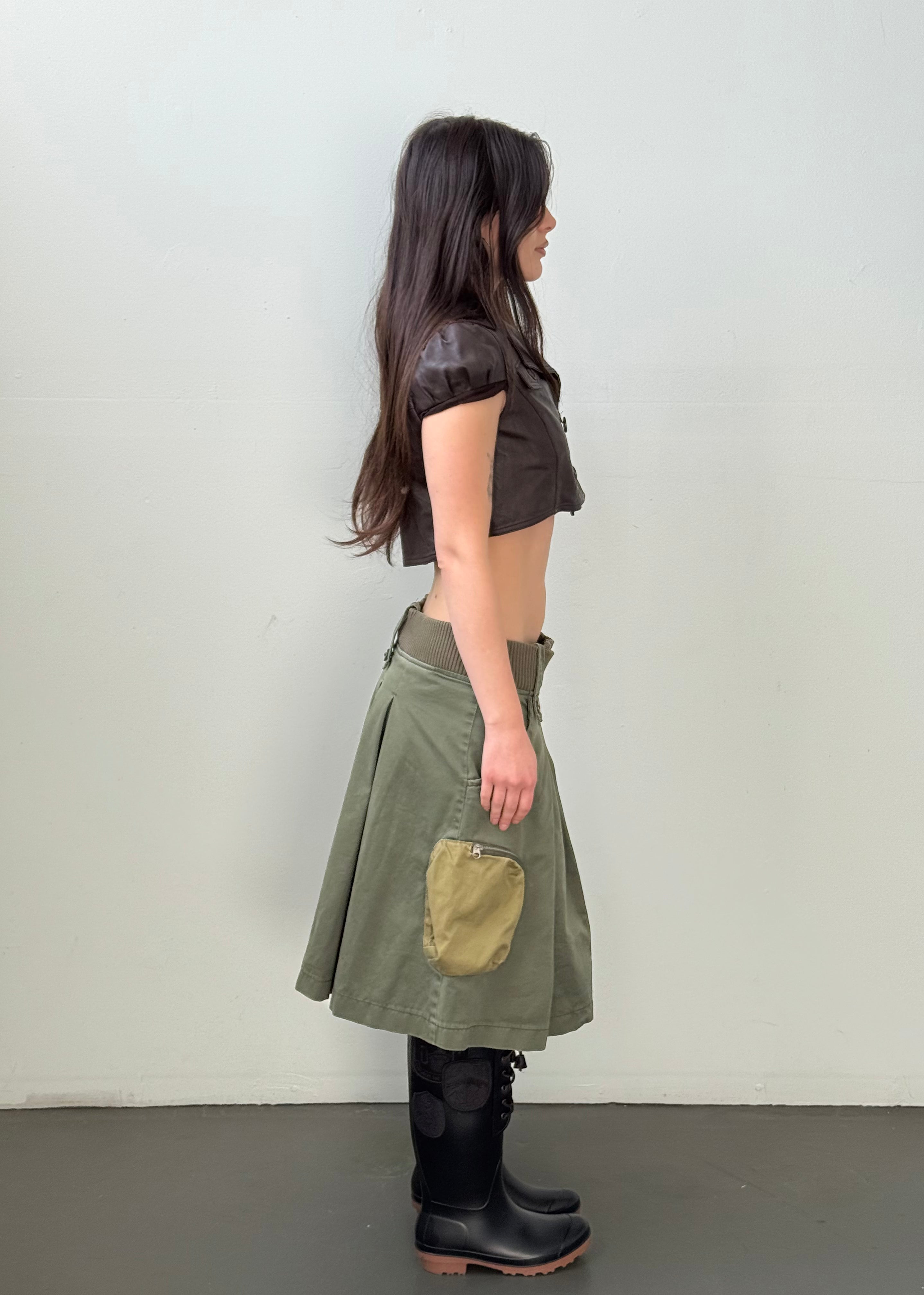 Miss Sixty military midi skirt