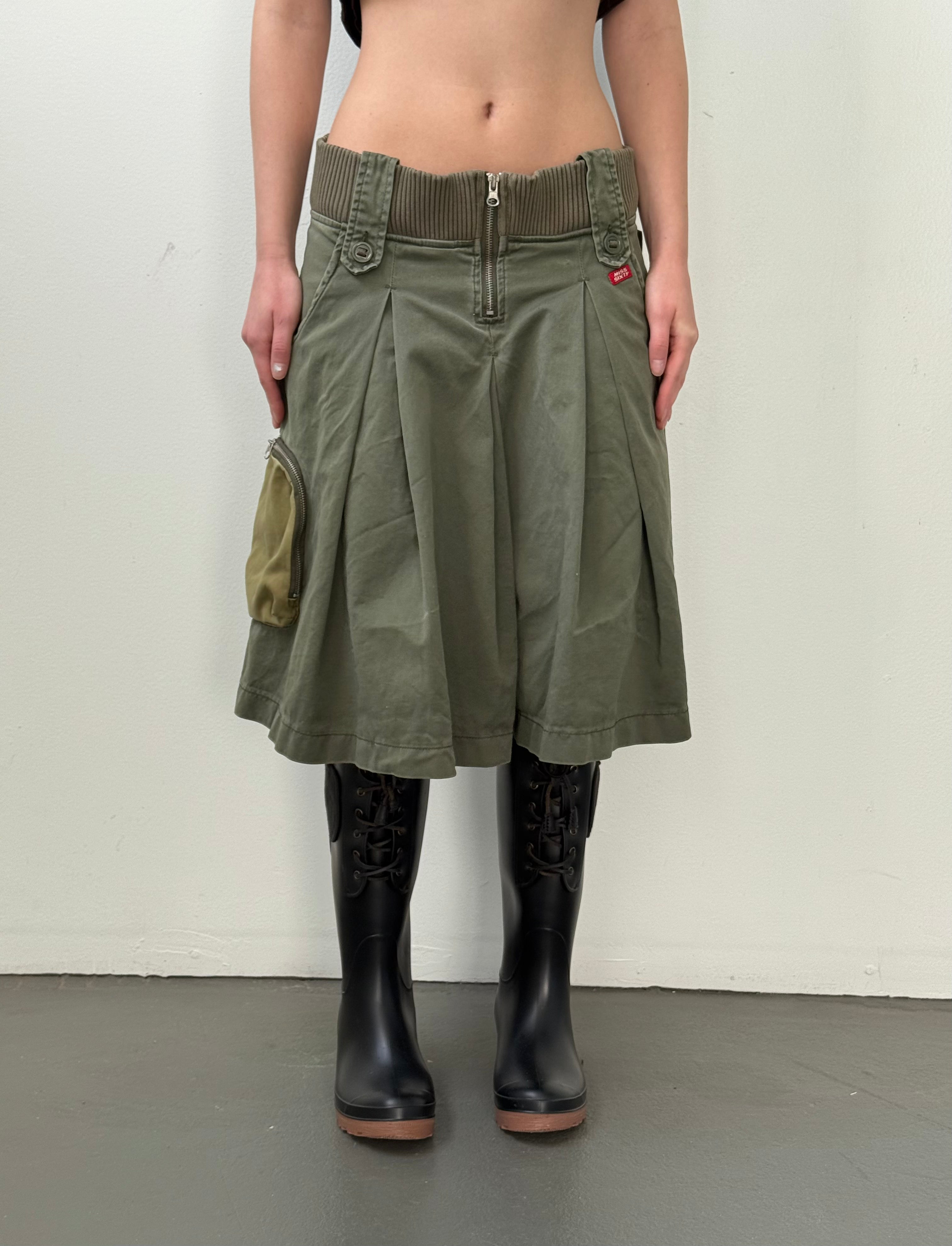 Miss Sixty military midi skirt