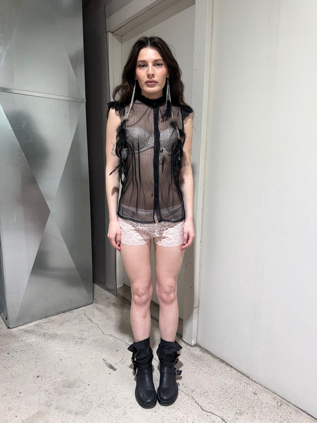 Vintage mesh top