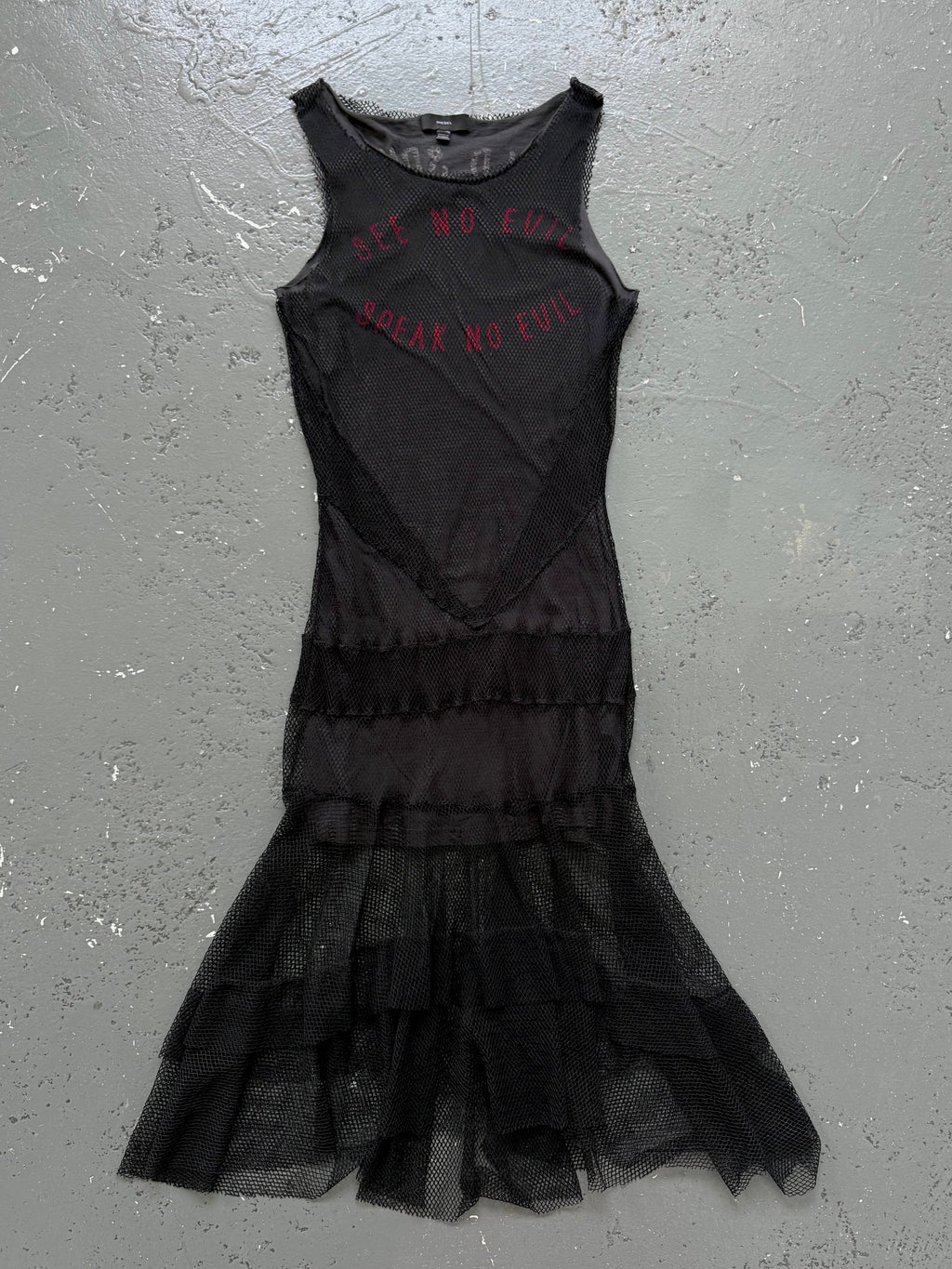 Diesel mesh maxi dress