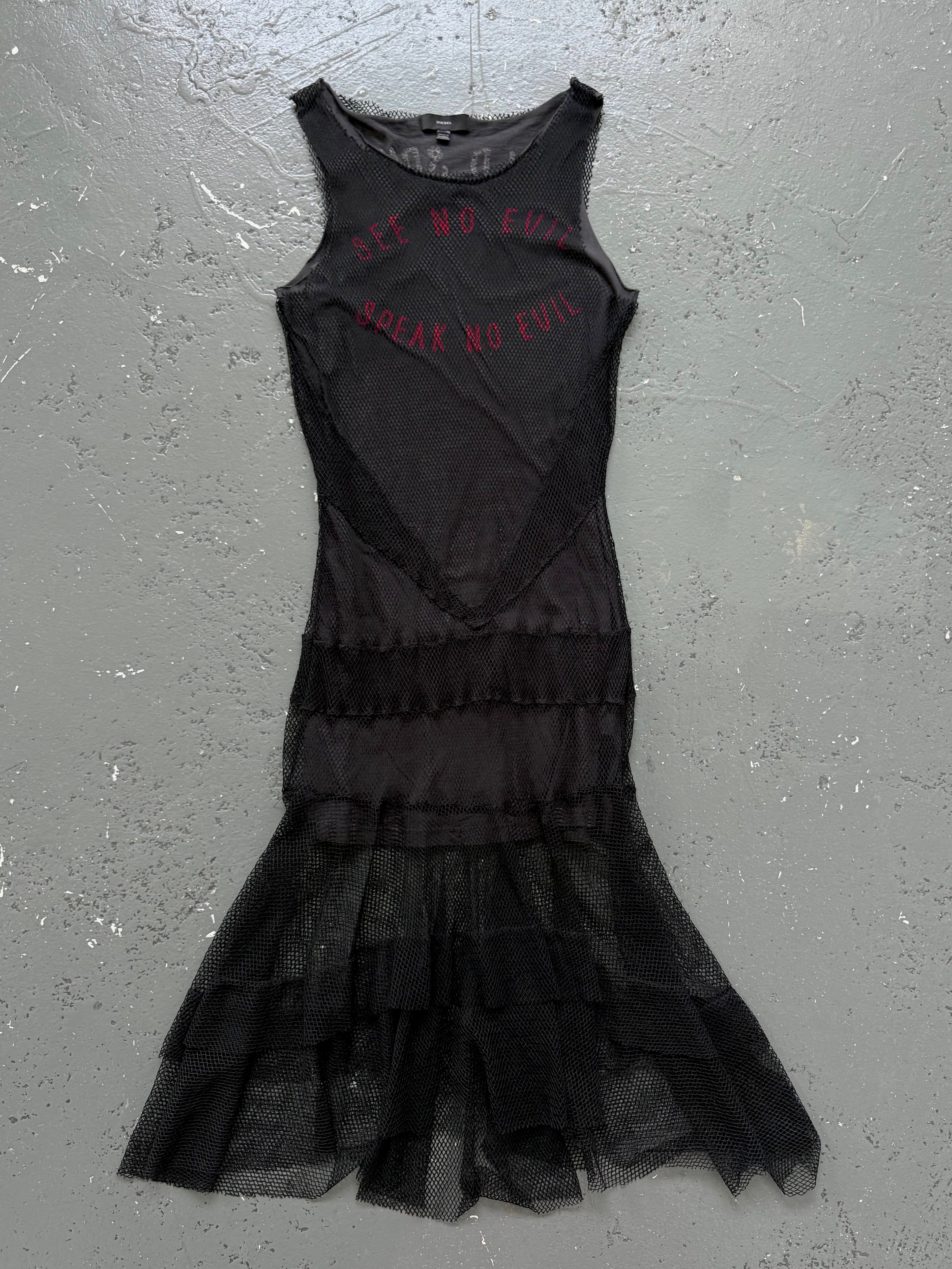 Diesel mesh maxi dress