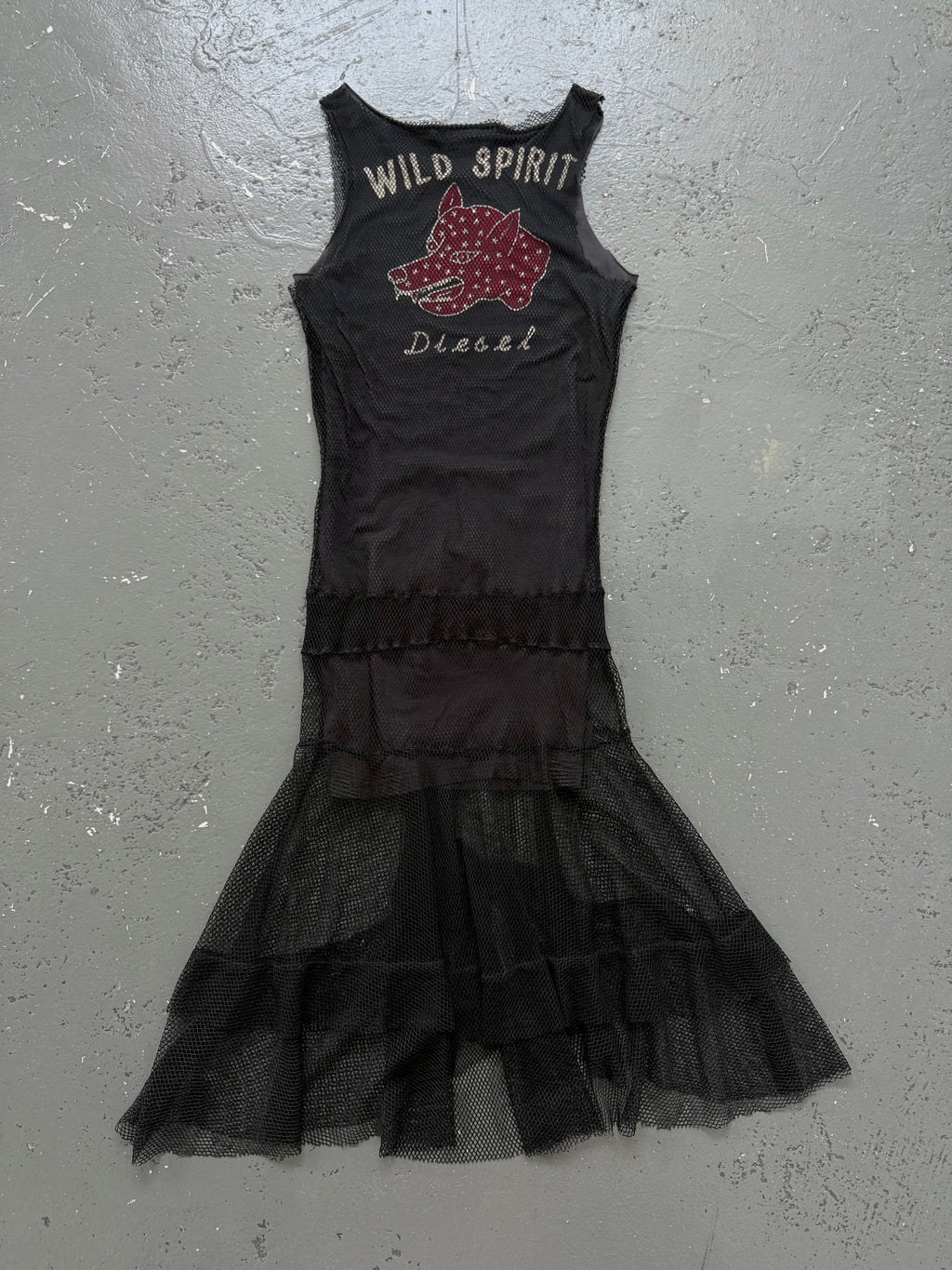 Diesel mesh maxi dress