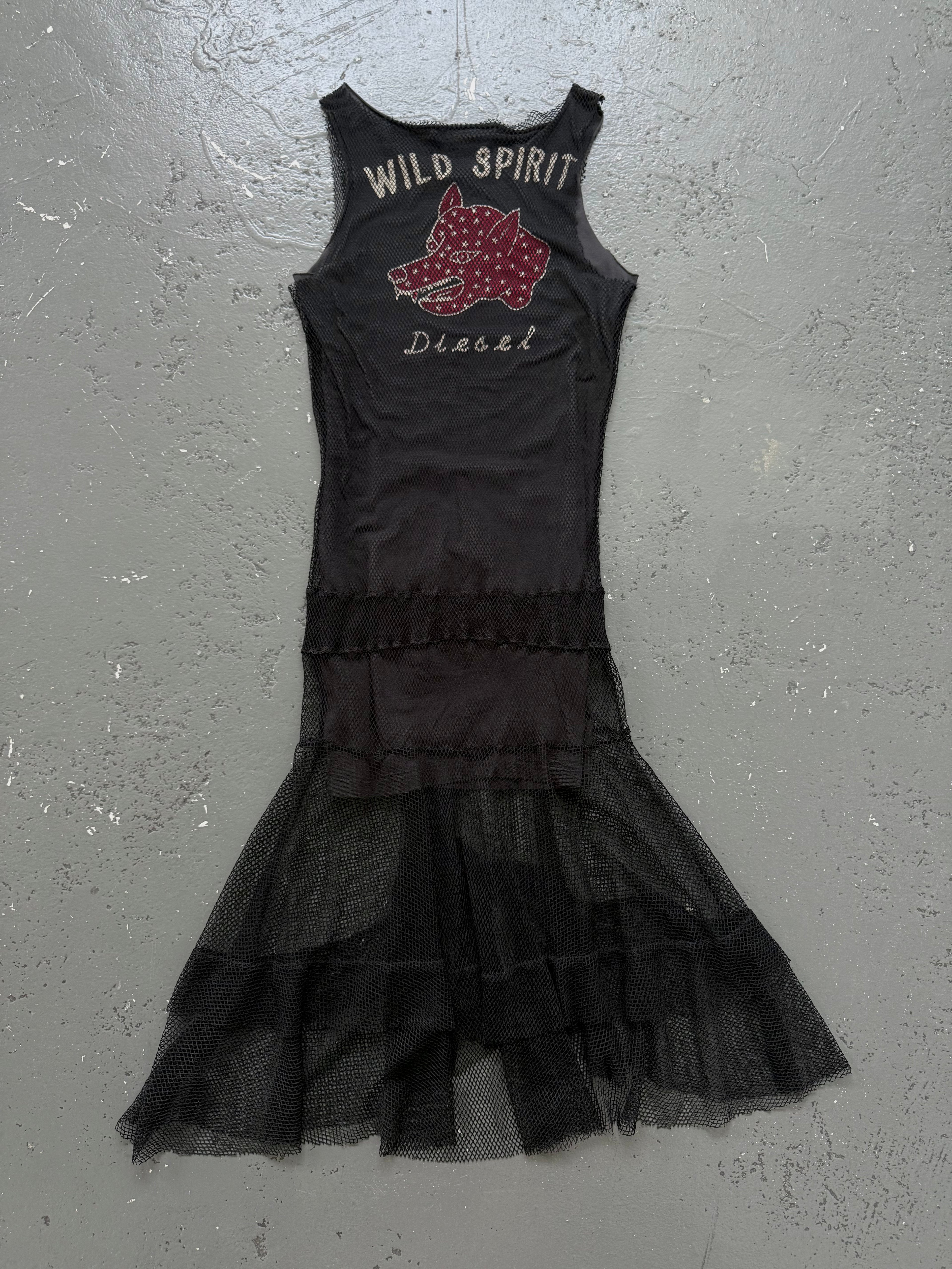 Diesel mesh maxi dress