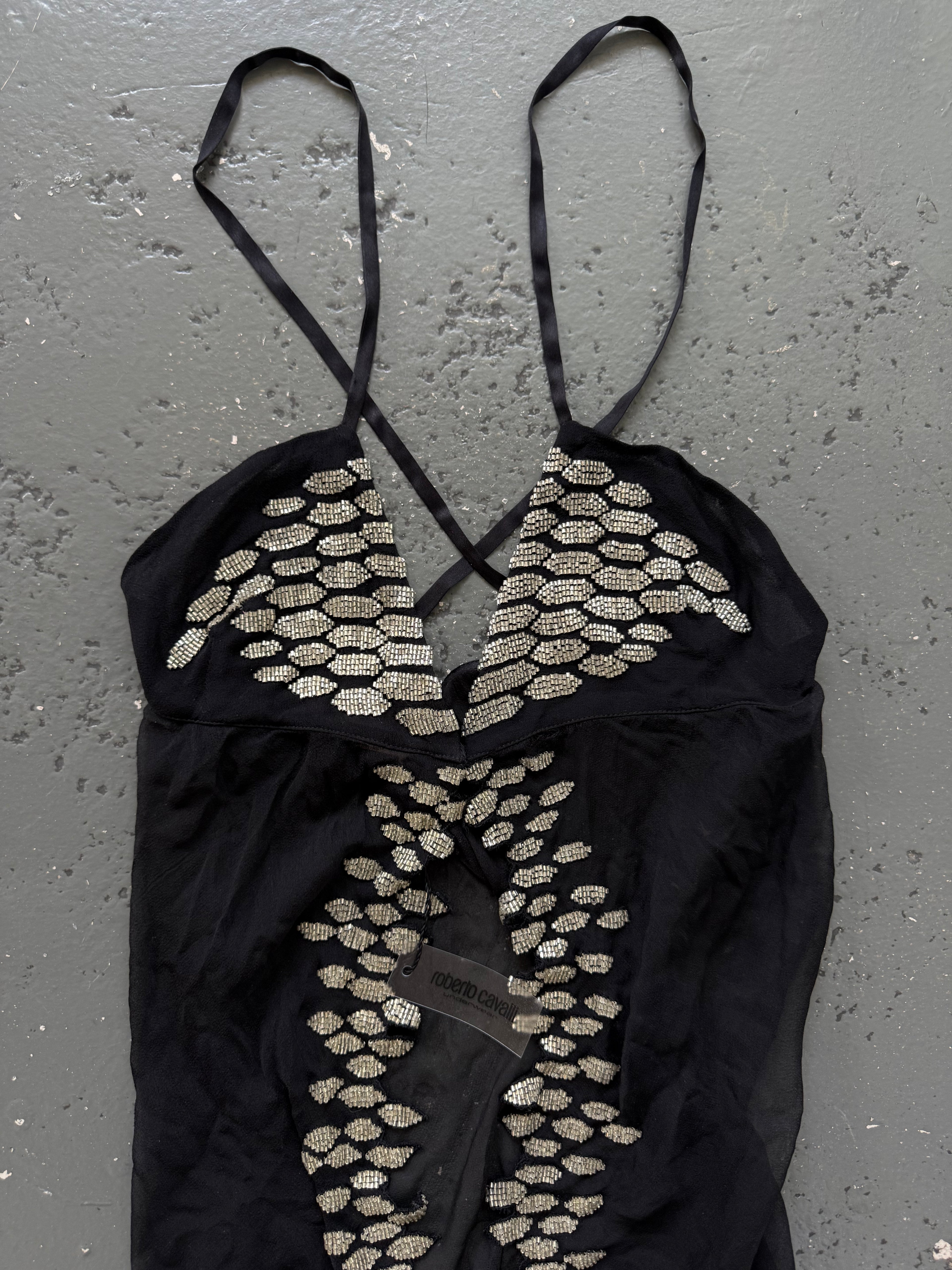 Roberto Cavalli beaded top