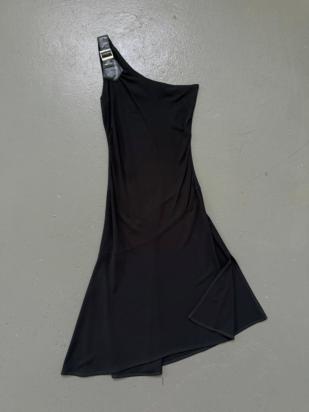 Vintage buckle strap dress