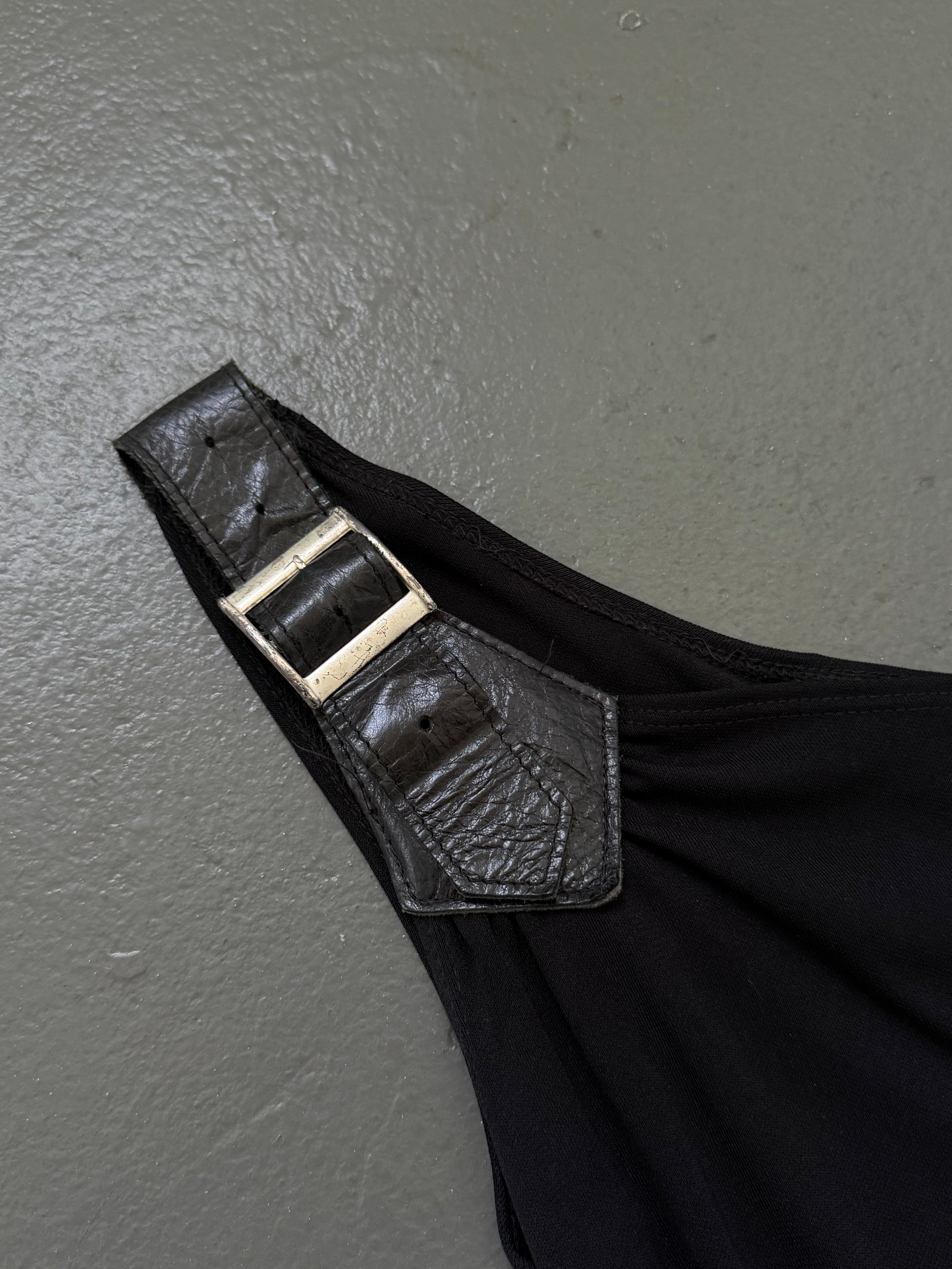 Vintage buckle strap dress
