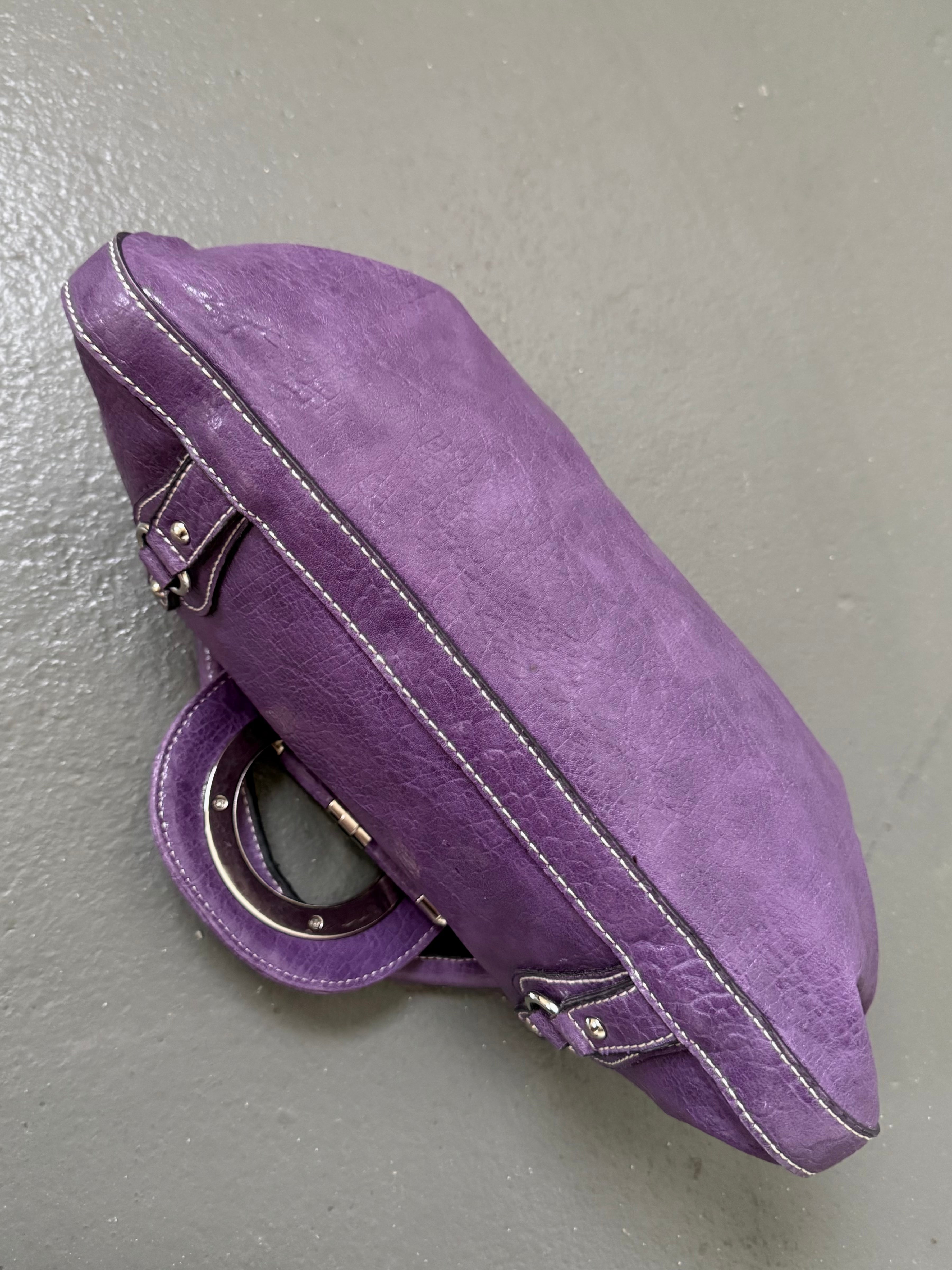 Vintage purple faux leather bag