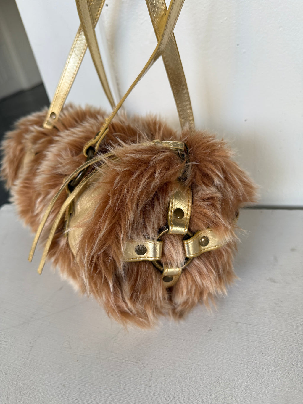 Vintage faux fur bag