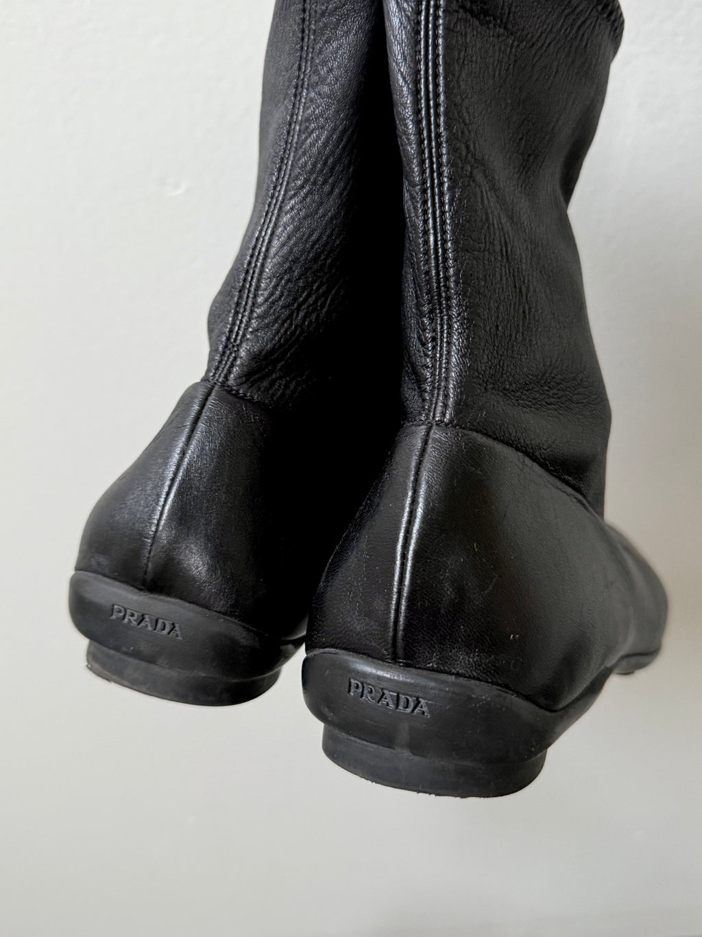 Prada bubble sole sock boot shoes