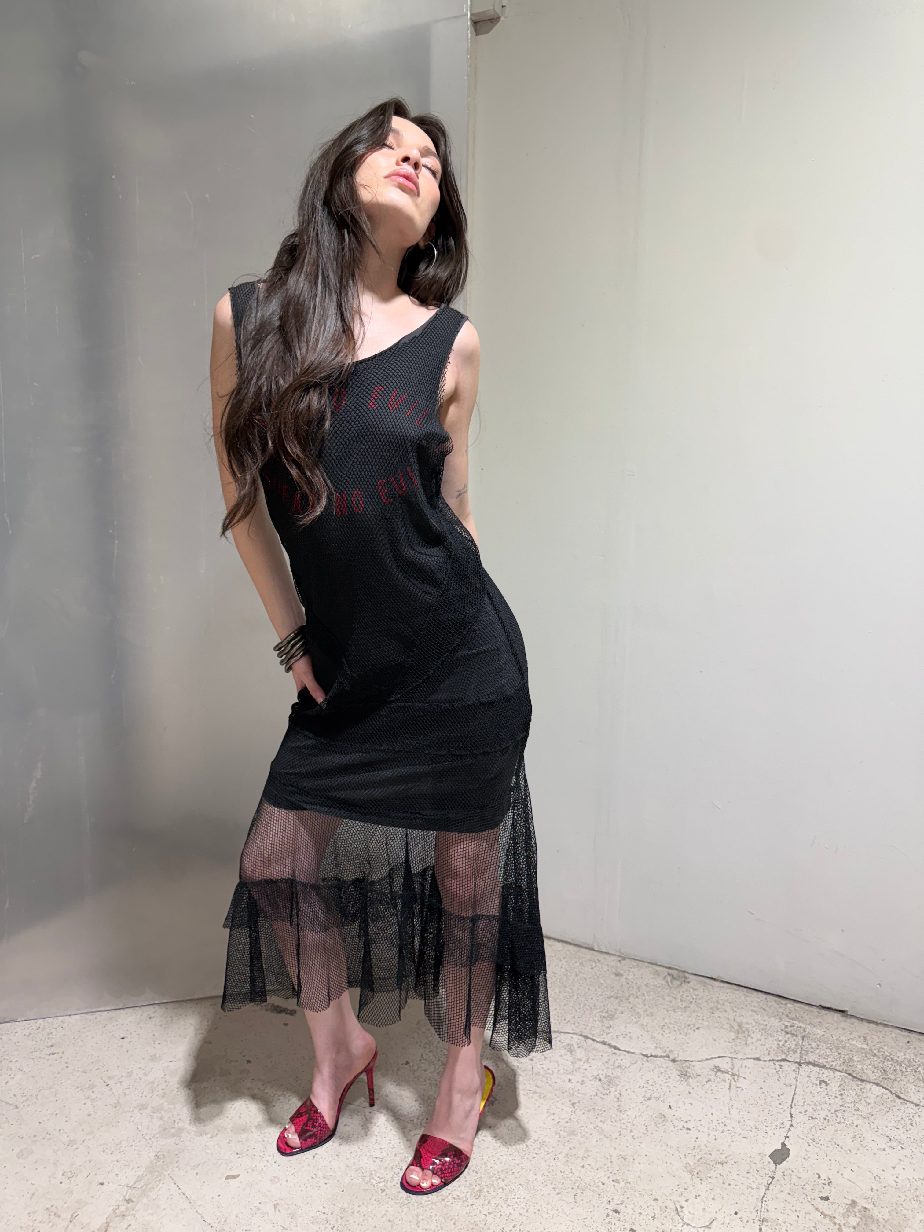 Diesel mesh maxi dress