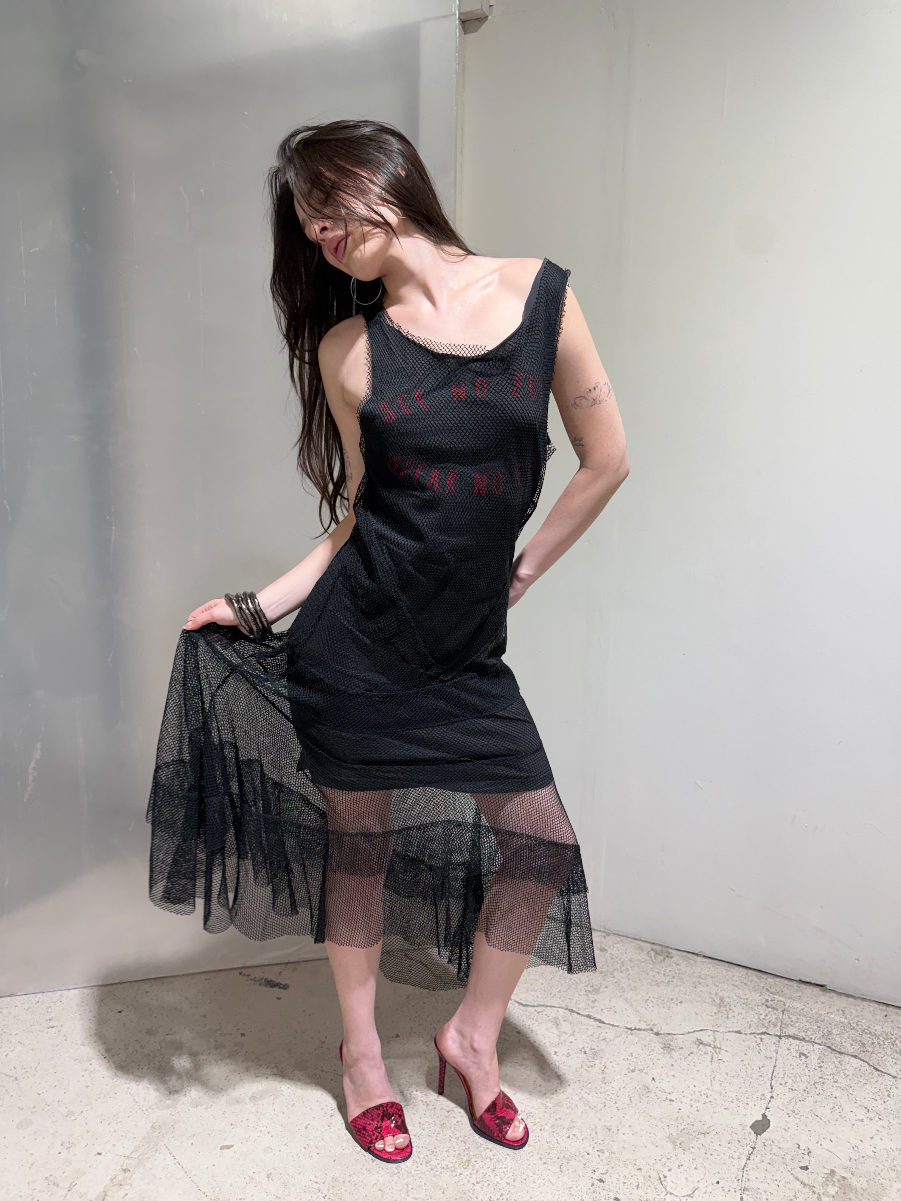 Diesel mesh maxi dress