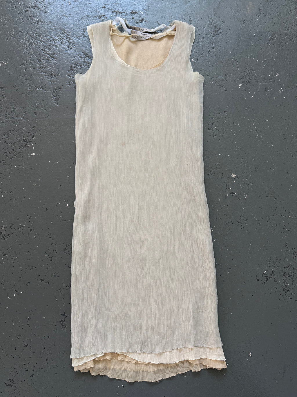 Silk chiffon layered dress