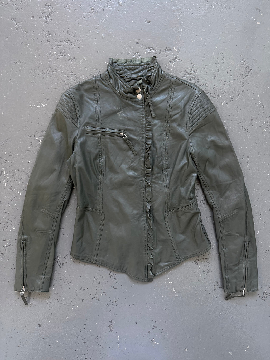 Goatskin leather jacket