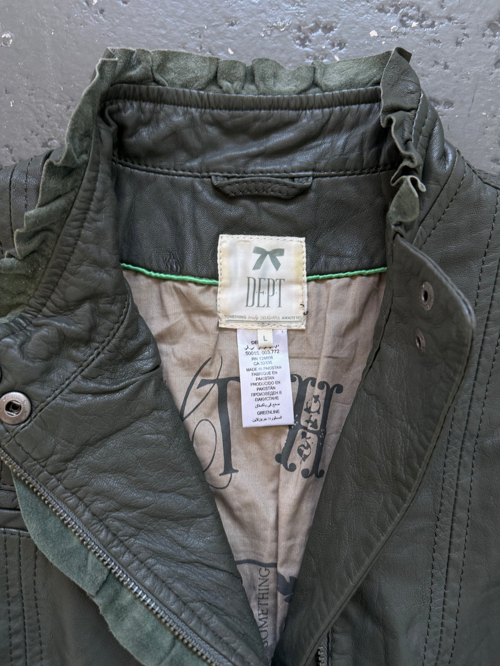 Goatskin leather jacket