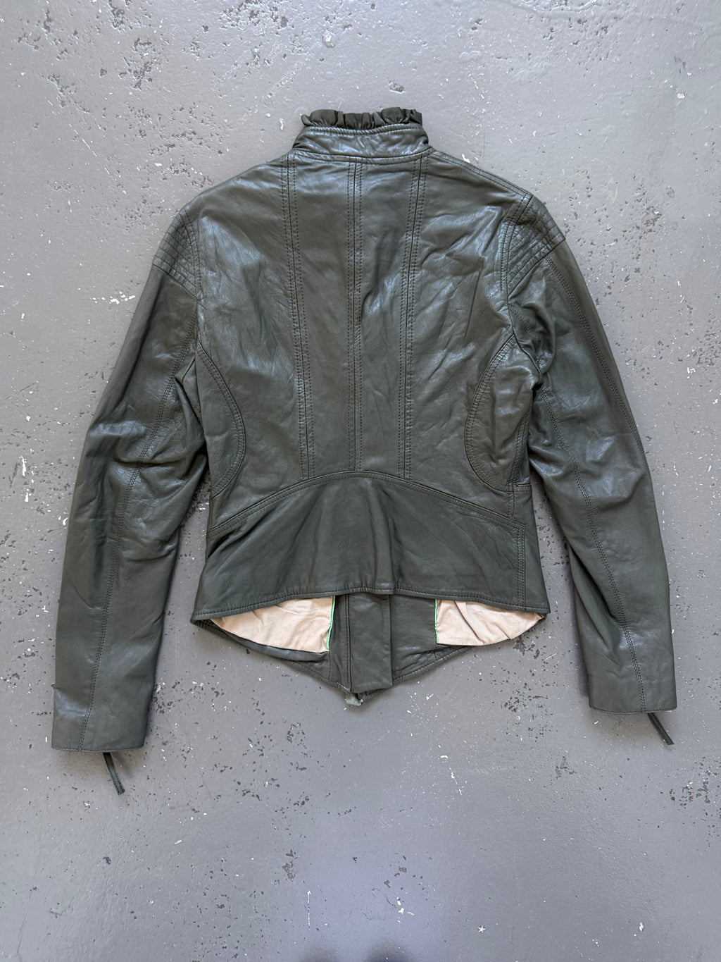 Goatskin leather jacket
